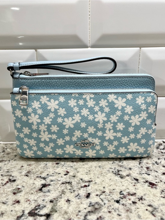 Coach Handbags - Coach Double Zip Floral Clutch Wristlet NWT